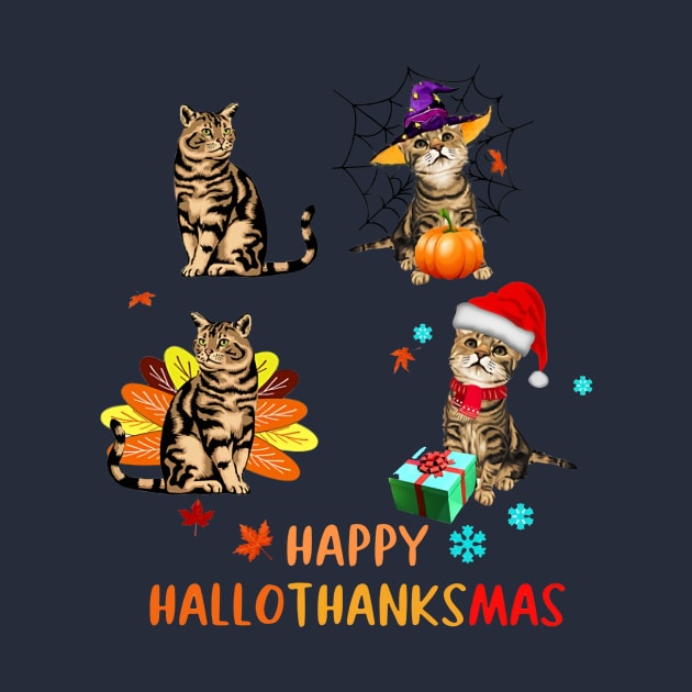 Cat's Happy Hallothanksmas by Phylis Lynn Spencer