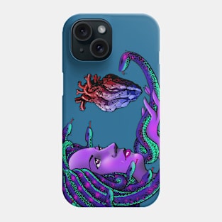 Medusa holding a heart Phone Case