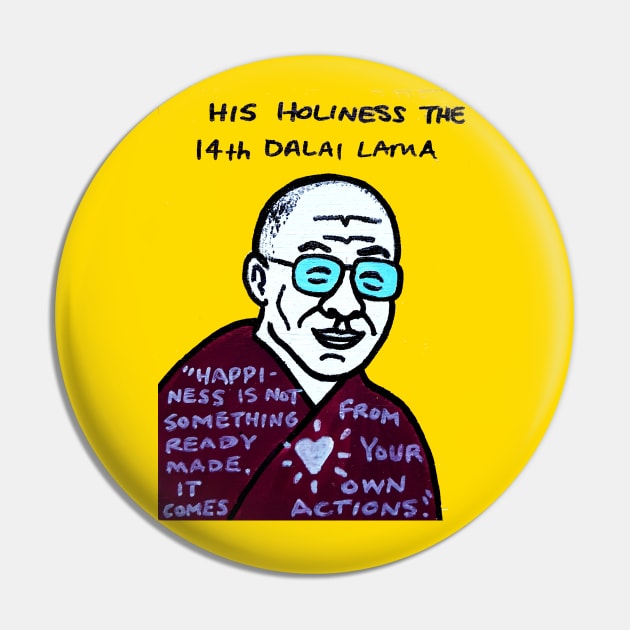 Dalai Lama Pin by krusefolkart