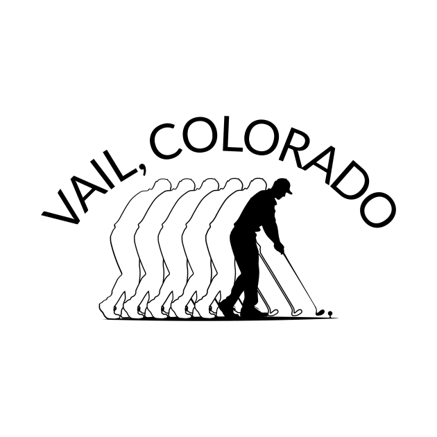 Vail, Colorado Golfing by Mountain Morning Graphics