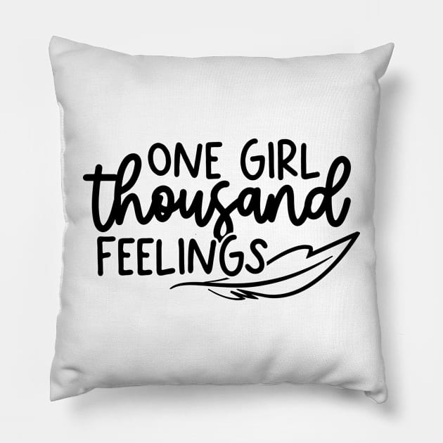 one girl thousand feelings Pillow by Babyborn