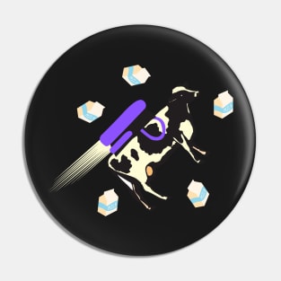 Cow With jitpack fly stickers Pin