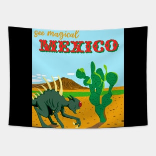 See Magical Mexico Chupacabra Tapestry