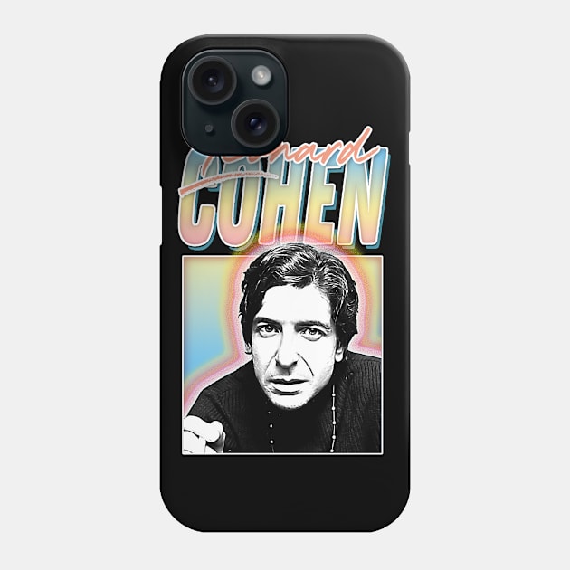 Leonard Cohen Retro Fan Gift Design Phone Case by DankFutura