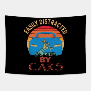 Easily distracted by cars Tapestry