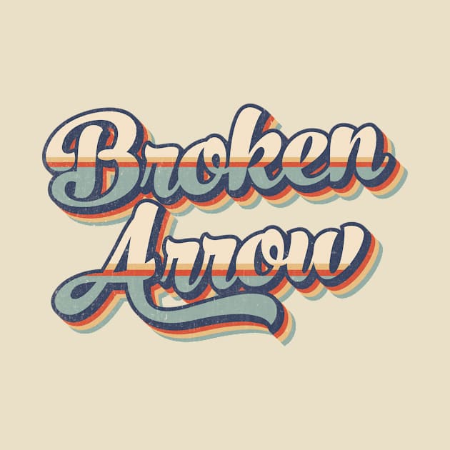 Broken Arrow // Retro Vintage Style by Stacy Peters Art