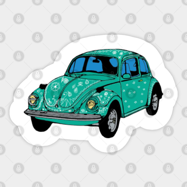 Blue Hippie Car Boho Car Sticker Teepublic Uk