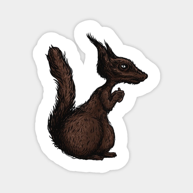 Squirrel Magnet by Arjanaproject