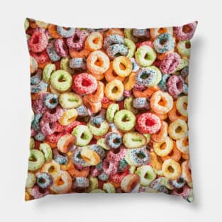 Funny Breakfast Cereal Costume Fruit Circles Pillow