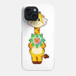 Giraffe Bride Flowers Wedding Phone Case