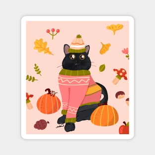 Black Fur September Magnet