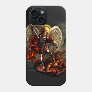 Saint Michael Archangel against the Devil Phone Case