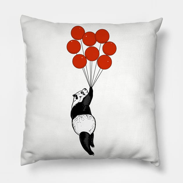 I believe i can fly panda Pillow by huebucket