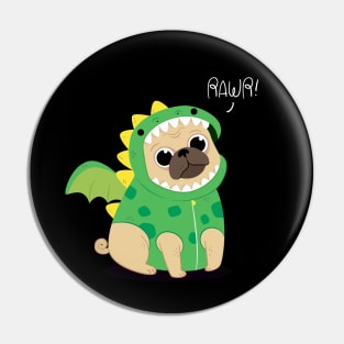 Pug Rawr Pin