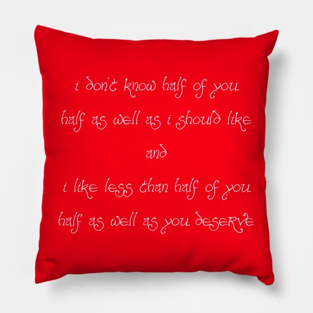 Half As Well - Bilbo Pillow by The Great Stories