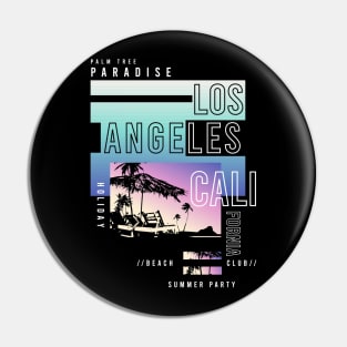 Summer Los Angeles California beach Typography Pin