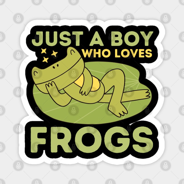 Just a Boy Who Loves Frogs Magnet by The WYLD Tribe