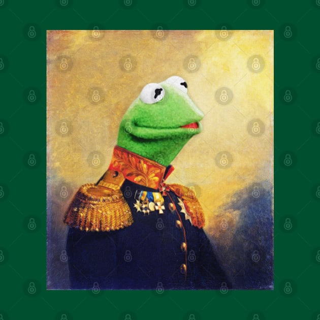 Kermit the Frog Retro Military Portrait by UselessRob