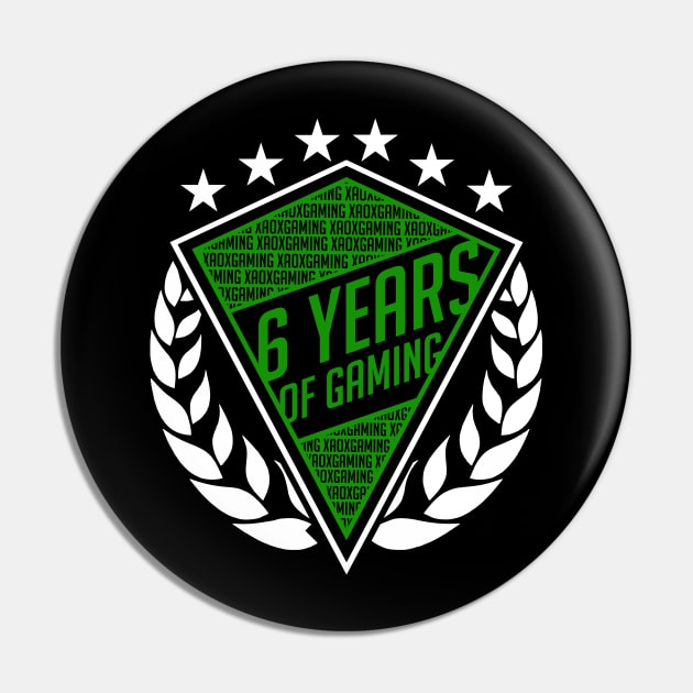 6th Year Anniversary (GREEN) Pin by xAOxGaming