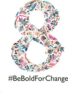 March 8 Women's Day - #BeBoldForChange Magnet