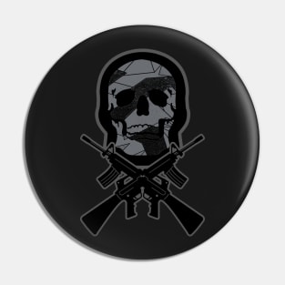 Tactical - Skull and Cross Guns Pin