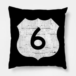Route 6 -- Vintage Look Design Pillow