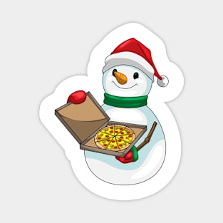 Snowman Christmas Pizza Magnet