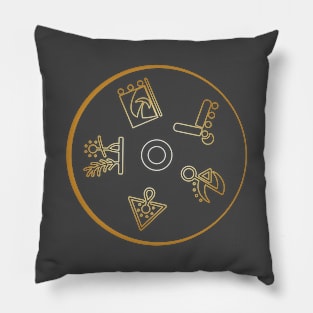 Golden Disk Pillow