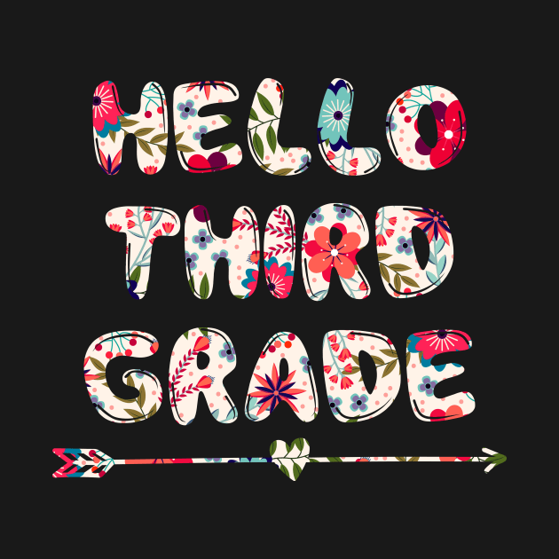 Floral Hello Third 3rd grade team teacher student back to school by kateeleone97023
