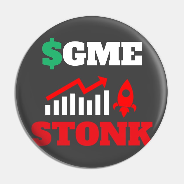 Gamestonk Power to the moon, Wall Street Bets to the F'ing Moon Gamestick Stop Game Stonk GME Pin by Johner_Clerk_Design