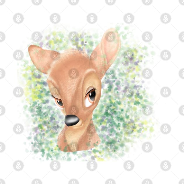 Adorable Bambi Cute Baby Animal by ArTeaCupcake