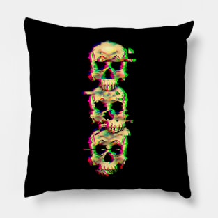 Glitch skull Pillow