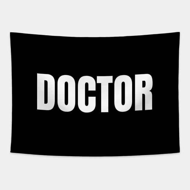 Doctor Word - Simple Bold Text Tapestry by SpHu24