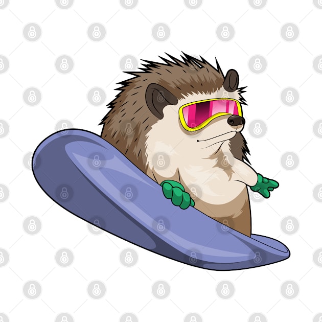 Hedgehog Snowboard Winter sports by Markus Schnabel