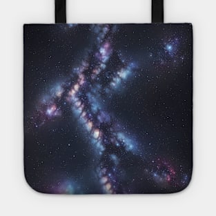 cosmos in the night sky Tote