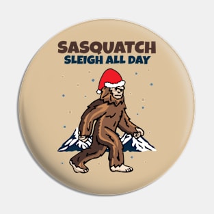 Santa Sasquatch Merry X'mas Pin