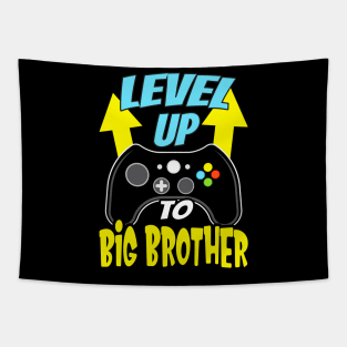 Level-Up To Big Brother Siblings Gamer Boys Gift Tapestry