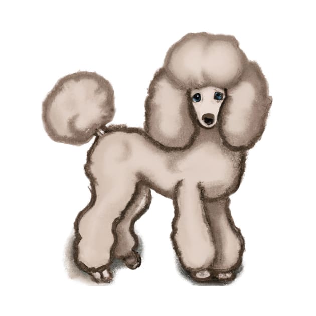 Cute Poodle Drawing by Play Zoo