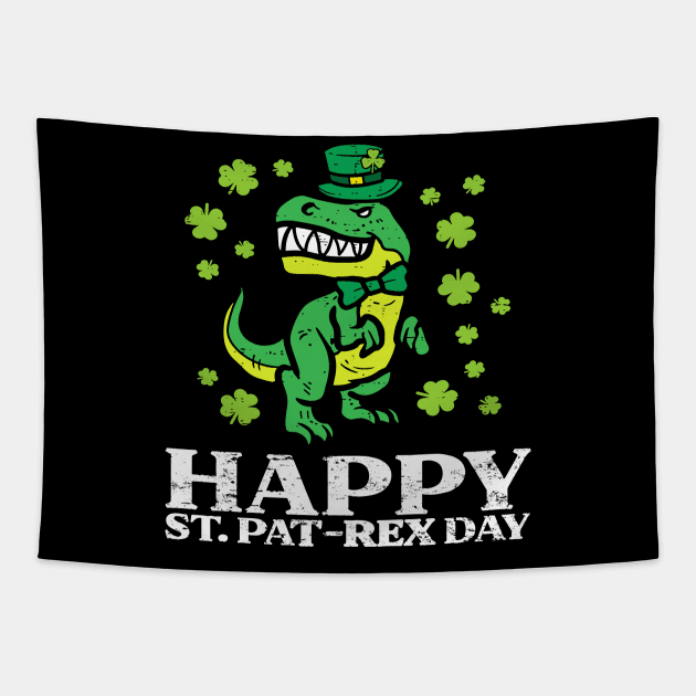 Happy St Pat Rex Dino Saint Patricks Day Trex Tapestry by LEGO