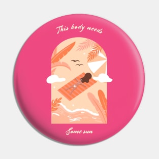 Tanning Sunbathing Summer Summertime Beach Vibes Pin