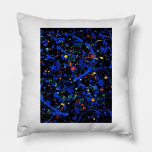 Jackson Pollock blue abstract art, pattern design, Jackson Pollock, Pillow