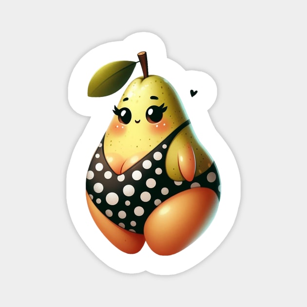 Cute Pear Magnet by Dmytro