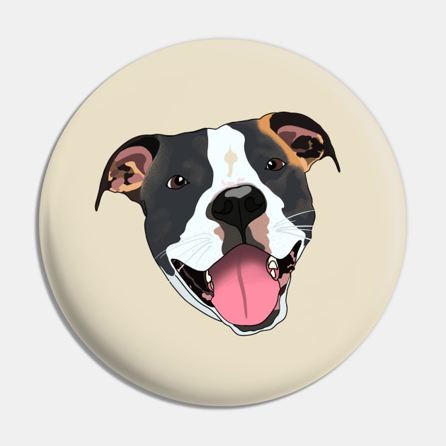 Cute Pitbull Pin by crankycranium