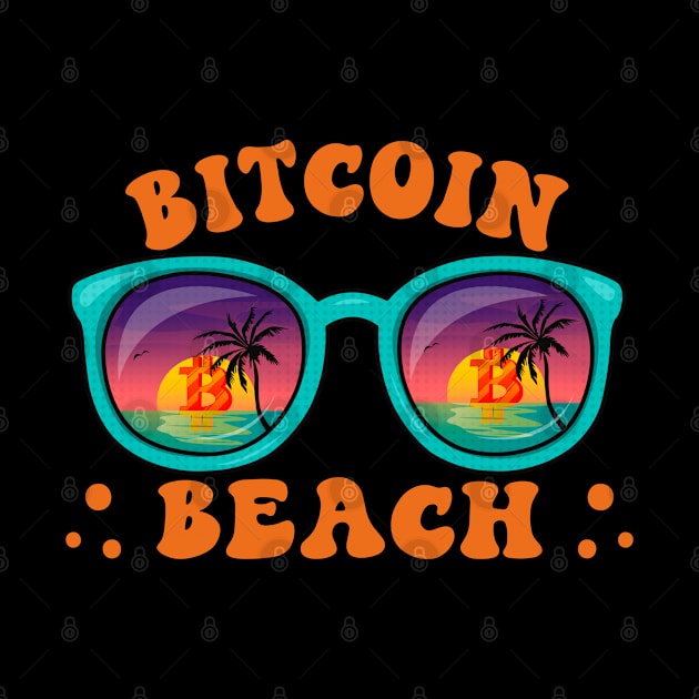 Cool Bitcoin Beach BTC Logo Sunglasses Gift Ideas by BonnaVida