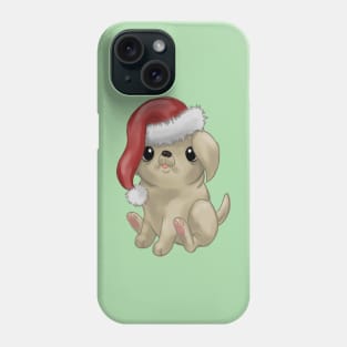 Super Cute Christmas Santa Hat Pug Puppy Phone Case