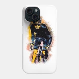 The CYCLIST Watercolor Artwork for all the cycling fans Phone Case