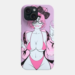 Pink anime milk girl Phone Case