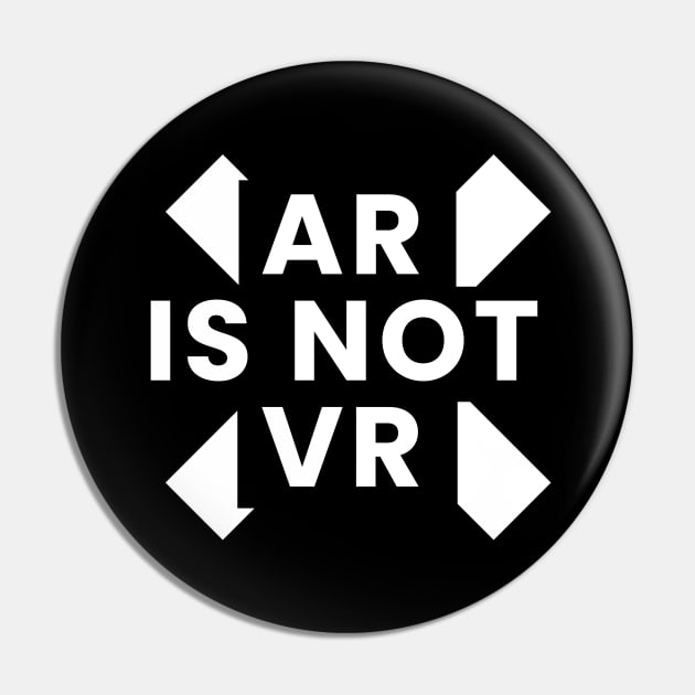 Ar is not VR Pin by wearmenimal