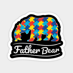 Father Autism Bear Fathers Day Magnet