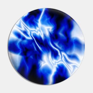 Blue Black and White Lightning Pin